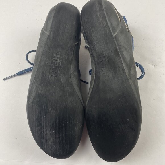 Evolv Skyhawk Rock Climbing Shoes Womens Size 8.5 BLK Blue Cream Leather Lace Up - Picture 9 of 12